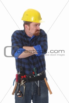 Angry construction worker 