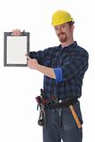 construction worker with documents