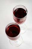 glasses with red wine