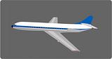 commercial airplane illustration