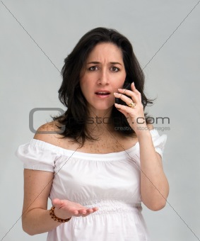 Woman on phone