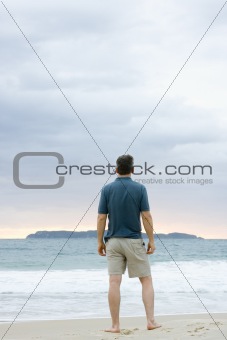 Man contemplating the sea