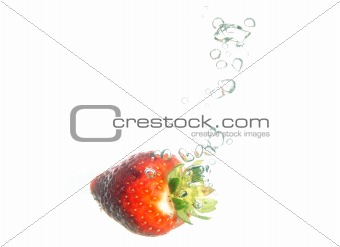 Strawberry splashing