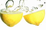 Lemons splashing