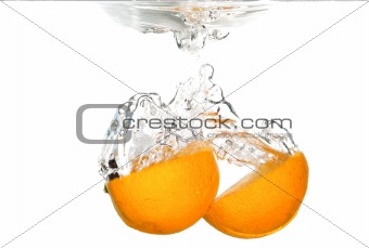 Orange splashing