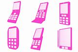 Mobile Phones Designs Type Icons Set