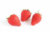 Strawberry Grouped on a white surface