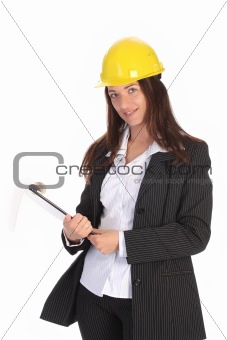 young businesswoman with documents 