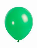 Green balloon isolated on white