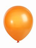 Orange balloon isolated on white