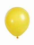 Yellow balloon isolated on white