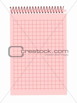 High resolution isolated spiral notepad