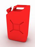 3D fuel container isolated on white