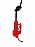 Knot on a gasoline pump hose