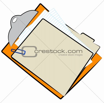 clipboard and file folder
