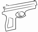 outline of hand gun