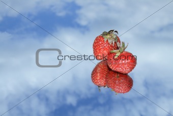 Strawberry in sky