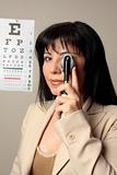 Optometrist vision checkup