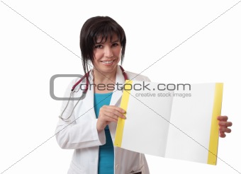 Doctor showing information