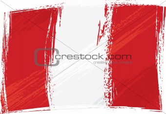 Grunge Peru flag