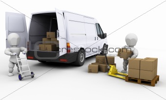 Unloading a van