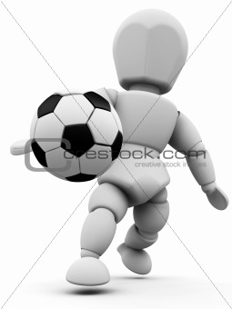 Person with football