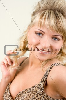 Portrait of seductive young woman