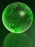 Green Glass globe