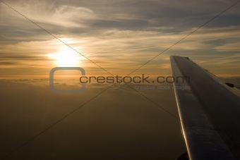 Sunrise Off Wing