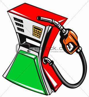 Gasoline pump station