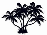 Palm trees silhouette 1