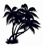 Palm trees silhouette 2