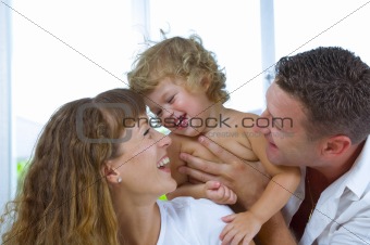 laughing family