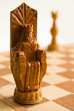 King on chess board