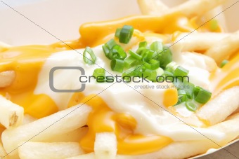 Potato Chips with Melted Cheese Gravy
