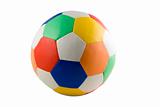 colorful soccer ball isolated on white background
