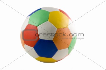 colorful soccer ball isolated on white background