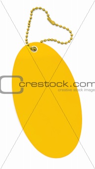 yellow price tag on white
