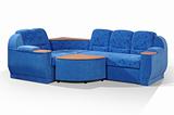 angular sofa of dark blue color