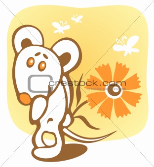 mouse and flower