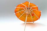 orange cocktail umbrella