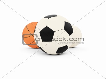 sport balls isolated on white