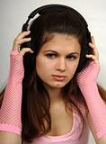 Girl listening a music
