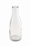 Empty Milk bottle isolated with clipping path