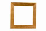 simple wood frame isolated on white, Clipping path