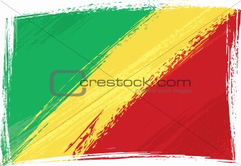 Grunge Congo flag