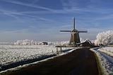 Windmill in a winter landscape