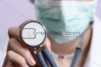 Young doctor with stethoscope.