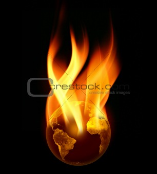 Burning Earth in Flames