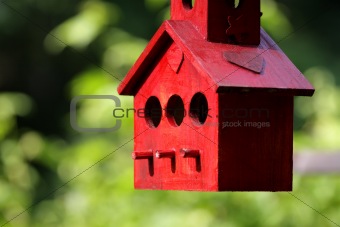Red birdhouse